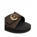 Mk  Pool Slide Brown  MICHAEL KORS