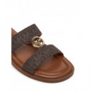 Erin Flat Sandal Brown  MICHAEL KORS