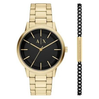 Set Reloj + Pulsera Dorado  ARMANI EXCHANGE