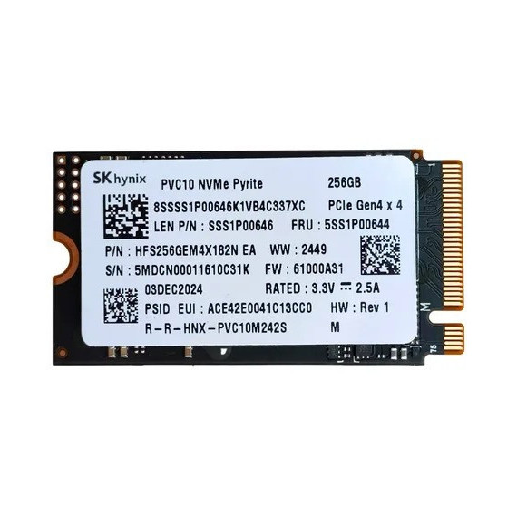Disco Duro Ssd HYNIX PVC10 256GB M.2 Nvme 2242 M2