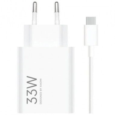 Cargador de Pared XIAOMI Combo 33W Usb-a + Cable White