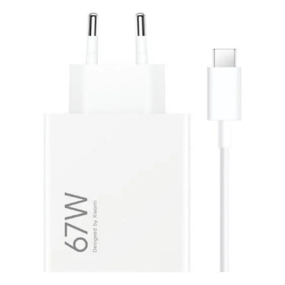 Cargador de Pared XIAOMI Hypercharge Combo 67W Usb-a + Cable White