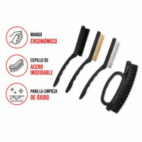Juego Cepillos Alambre PAMACON 4 Pcs