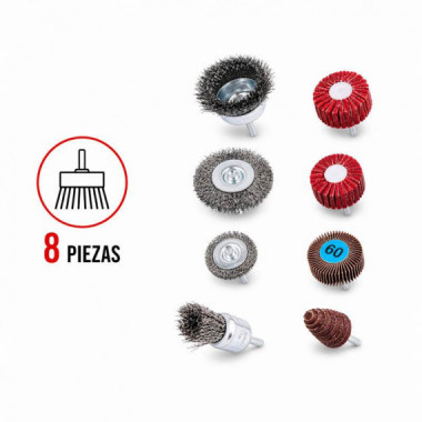 Juego Cepillos Alambre AICER 8 Pcs