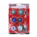 Juego Cepillos Alambre AICER 8 Pcs