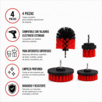 Juego Cepillos Limpieza Pamacon 4 Pcs  AICER