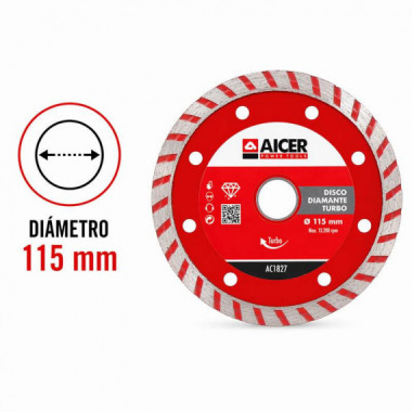 Disco Diamante Turbo AICER 115 Mm