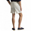 Polo RALPH LAUREN - 8.5-INCH Classic Fit Linen-cotton Short - Deckwash White - 710741375502/DECKWASH White