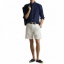 Polo RALPH LAUREN - 8.5-INCH Classic Fit Linen-cotton Short - Deckwash White - 710741375502/DECKWASH White
