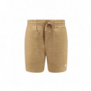 Polo RALPH LAUREN - 6-INCH Polo Prepster Linen Short - Cafe Tan - 710P08205503/CAFE Tan