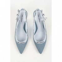 Sienna Ribbon Sling Denim W/blue  KARL LAGERFELD