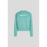Klj Reg Essential Logo Sweat Wasabi  KARL LAGERFELD