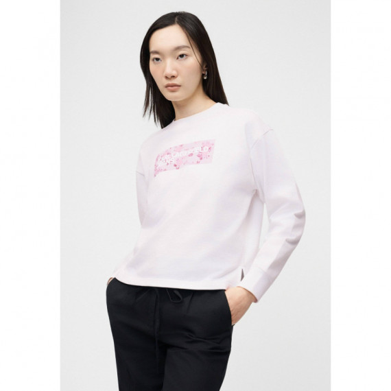 Klj Reg  Floral Logo Sweat White  KARL LAGERFELD
