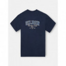 Camisetas Hombre Camiseta SILBON Sport College Marino