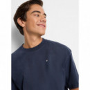 Camisetas Hombre Camiseta SILBON Sport College Marino