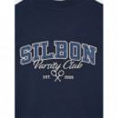 Camisetas Hombre Camiseta SILBON Sport College Marino