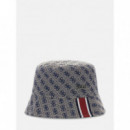 Boston Rain Hat Sand Blue  GUESS