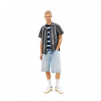 Tjm Reg Aop Camp Shirt Ext Black Aop  TOMMY JEANS
