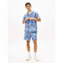 TJM REG AOP CAMP SHIRT EXT BLUE TWILIGHT