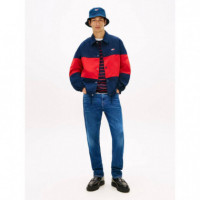 Tjm Colorblock Overshirt Ext Dark Night  TOMMY JEANS