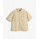 TJM BOXY SKATER SHIRT WHITE CLAY