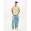 TJM BOXY SKATER SHIRT WHITE CLAY