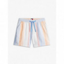 Tjm Textured Stripe Short Ext Ancient Wh  TOMMY JEANS