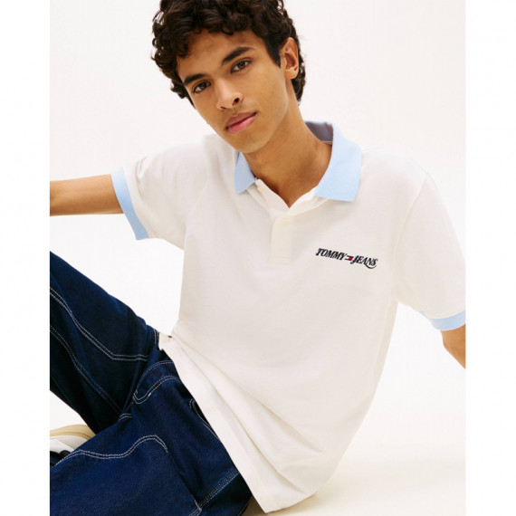 Tjm Reg la Polo Ancient White  TOMMY JEANS