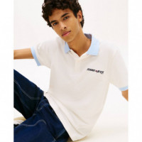 Tjm Reg la Polo Ancient White  TOMMY JEANS