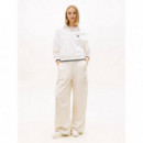 Tjw Low Rise Linen Cargo Pants White Cla  TOMMY JEANS