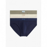 3P Brief Dtm Utl Sge/ptch Blu/nwsprnt  TOMMY HILFIGER