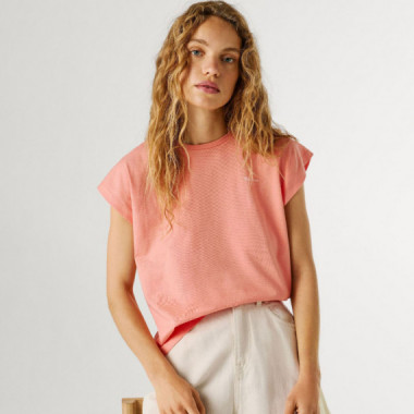 Pepe Jeans Camiseta b&aacute;sica de cuello redondo PL504821-137