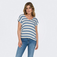 ONLY Camiseta Ligera de Rayas 15252103-4492918