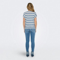 ONLY Camiseta Ligera de Rayas 15252103-4492918