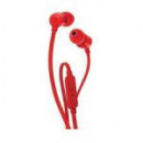 JBL AURICULARES INTRAUDITIVOS T110 JACK 3.5 ROJOS