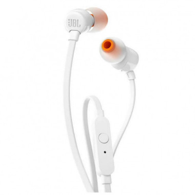 JBL AURICULARES INTRAUDITIVOS T110 JACK 3.5 BLANCOS