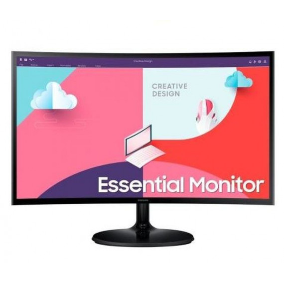 SAMSUNG MONITOR CURVO ESSENTIAL S3 S24C364EAU  24/ FULL HD/ NEGRO VGA / HDMI