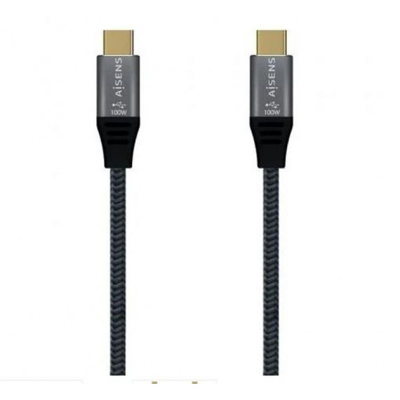AISENS CABLE USB-C A USB-C 2.0 1M GRIS 5A 100W