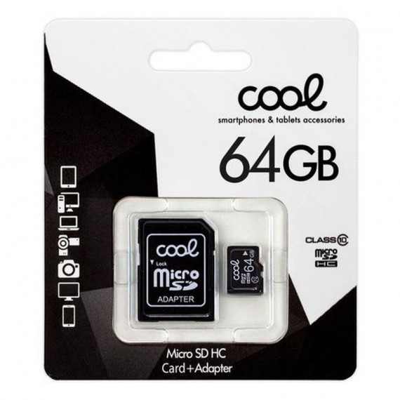 COOL Tarjeta Memoria Micro Sd con Adapt. X64 Gb (clase 10)