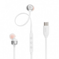 JBL Auriculares Tune 310C Blanco con Microfono