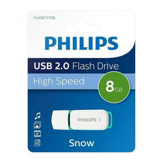PHILIPS Pendrive USB 2.0 8GB Snow