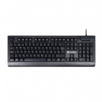 COOLBOX Teclado con Lector Dnie 4.0 y Smartcard Negro