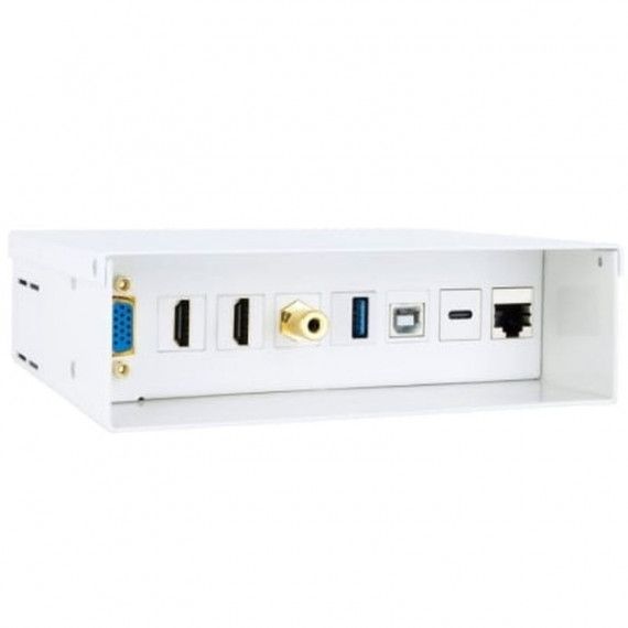 NANOCABLE CAJA DE CONEXIONES DE PARED BLANCA VGA - 2x HDMI - Jack 3.5 - USB 3.0 - USB Tipo-C - USB 2.0 - RJ45