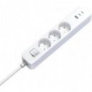 XIAOMI REGLETA  POWER STRIP 20W (3XOUTLET, 1XUSB, 2X USB-C) BLANCA Cable 1.4m