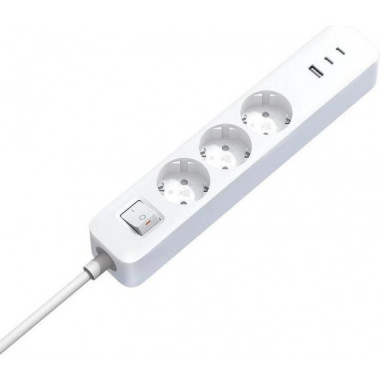XIAOMI REGLETA  POWER STRIP 20W (3XOUTLET, 1XUSB, 2X USB-C) BLANCA Cable 1.4m