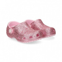 Zueco Glitter Rosa  CROCS