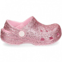 Zueco Glitter Rosa  CROCS