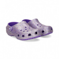 Zueco Glitter Lila  CROCS