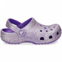 Zueco Glitter Lila  CROCS