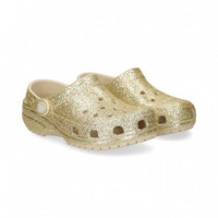 Zueco Glitter Beige  CROCS